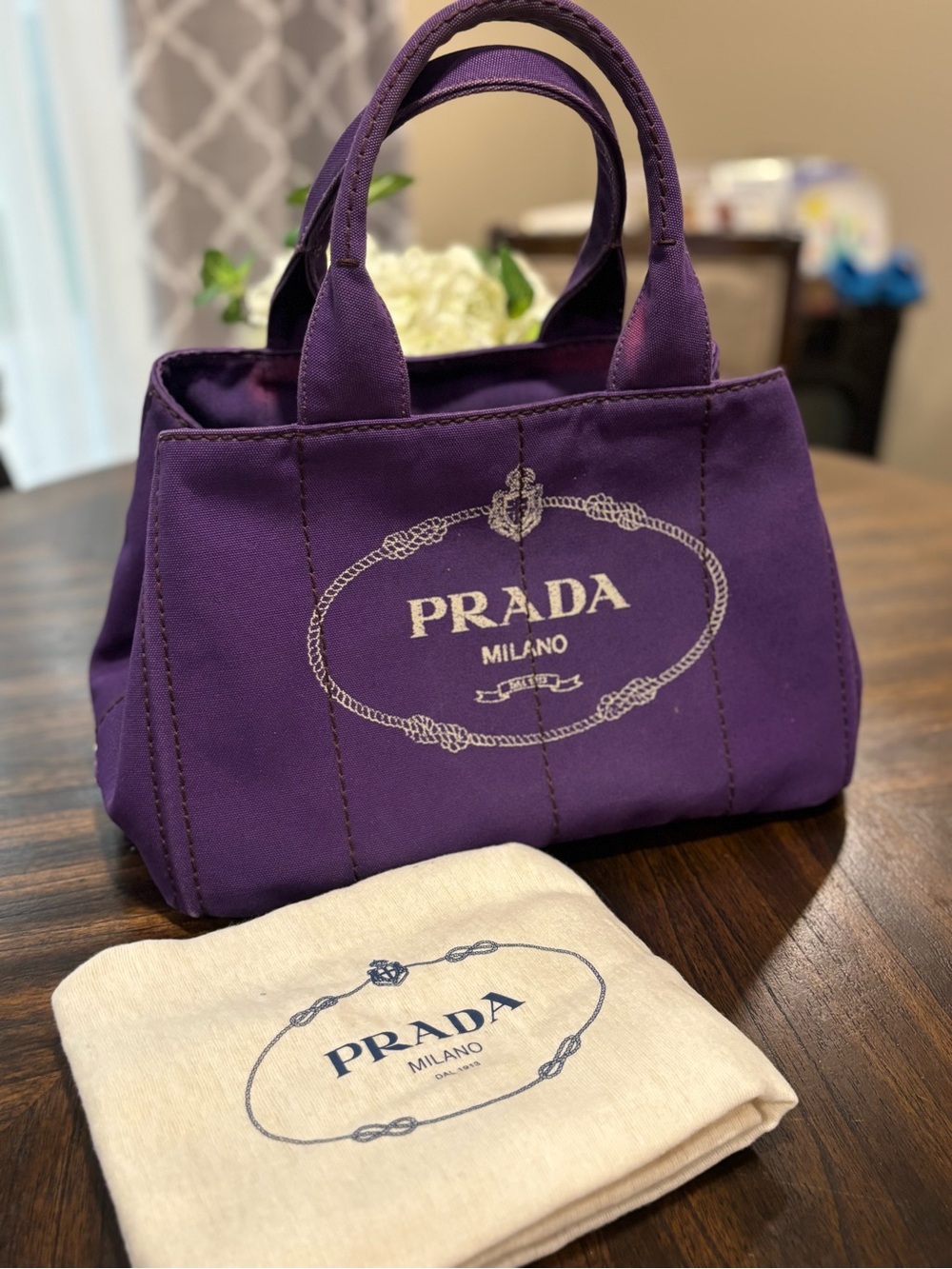 Prada Canapa Purple with Dustbag